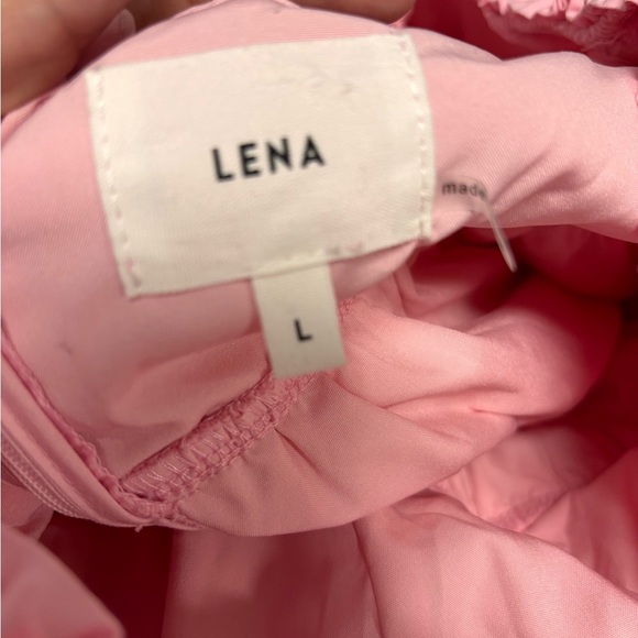 LENA Love Pink Puff Sleeve Bubble Babydoll Sweetheart Collar Mini Dress - Picture 5 of 7